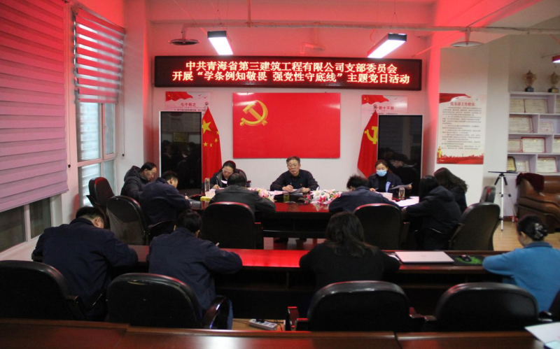 中共青海省第三建筑工程有限公司支部委員會 開展“學(xué)條例知敬畏 強(qiáng)黨性守底線” 主題黨日活動(dòng)